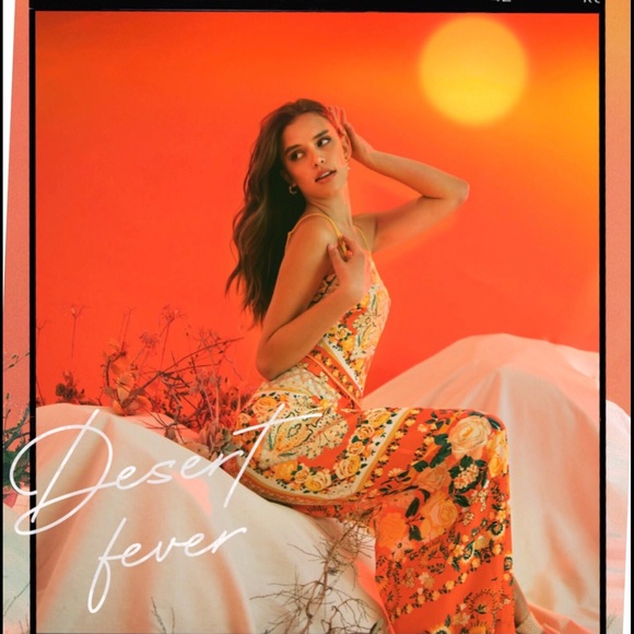 Bold Floral Printed Two Piece Co-Ord Matching Pants Set - Picture 3 of 13